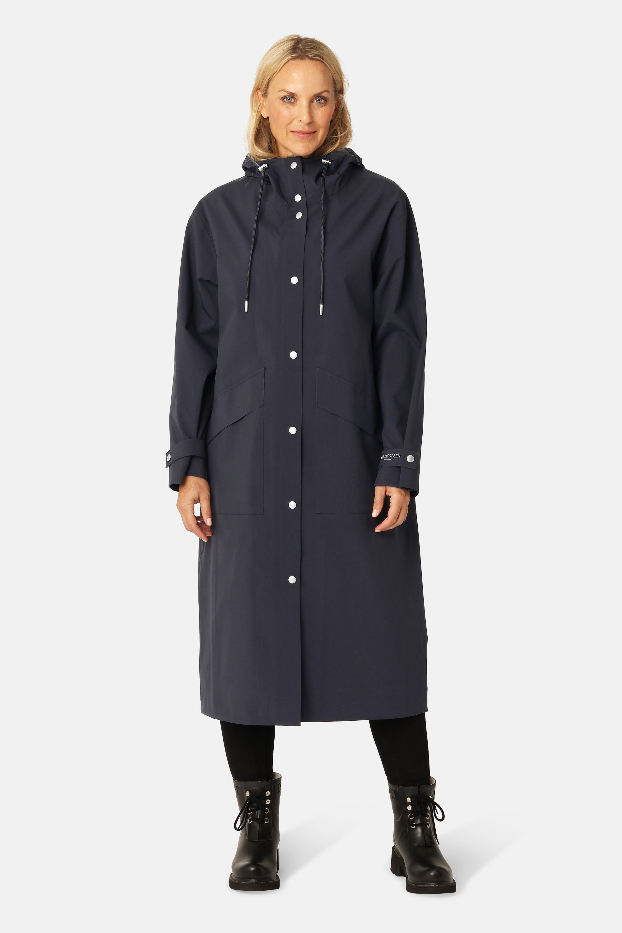 Long Rain Coat - Dark Indigo